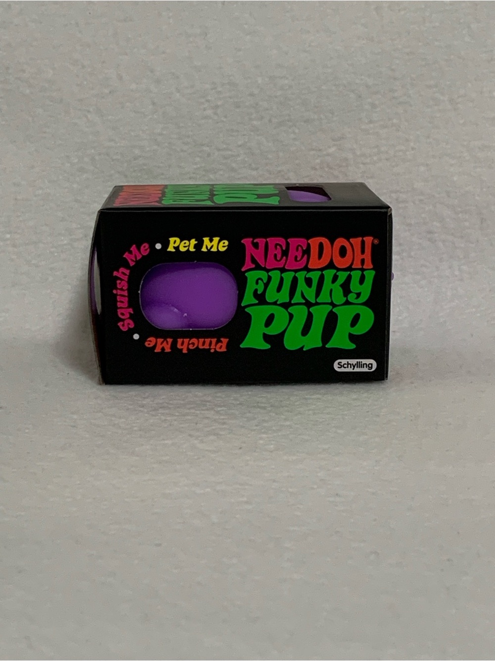 Needoh Funky Pup Purple Sqiushy Toy